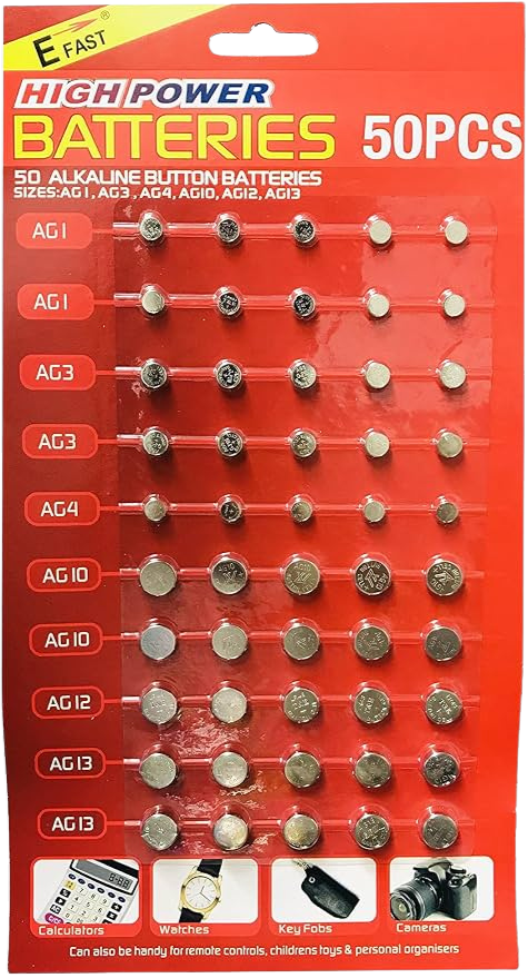 AG1/LR621 AG3/LR41 AG4/LR626 Cotchear Alkaline Cell Batteries