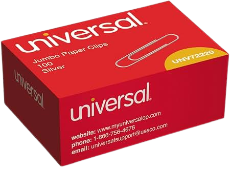 Paper Clips, Smooth Finish (100 count) SILVER