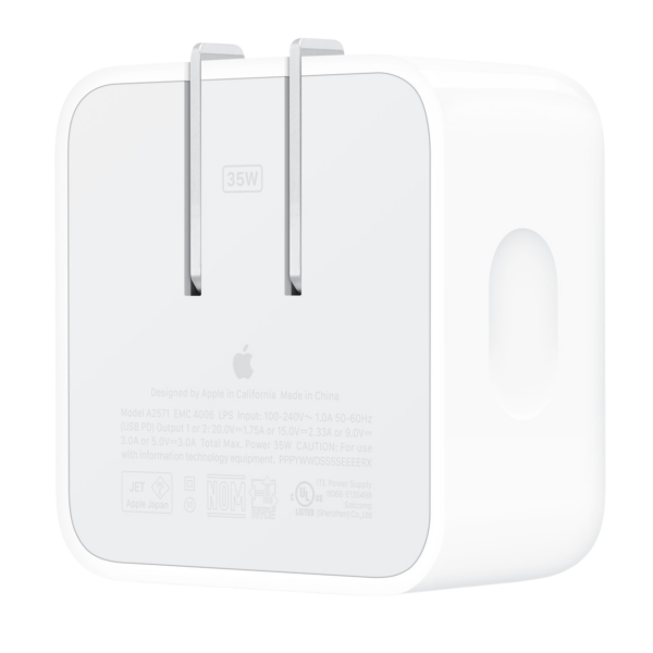APPLE 35W Dual USB-C Port Compact Power Adapter